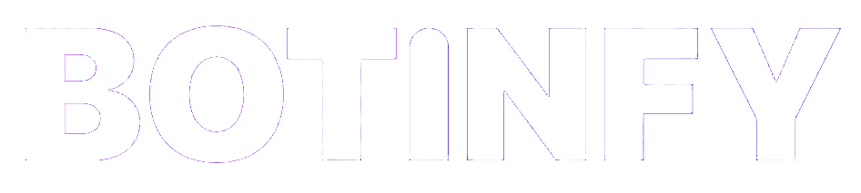 Botinfy: logo en blanco